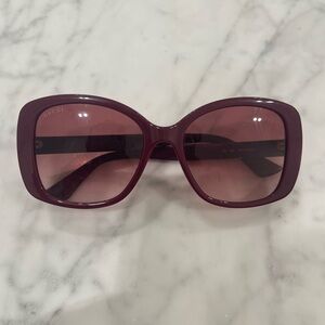 Gucci Women's Deep Burgundy Sunglasses